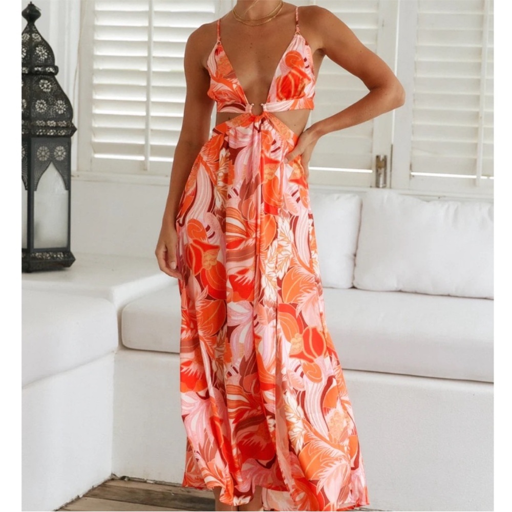 Hello Molly Tropical Print Maxi Dress